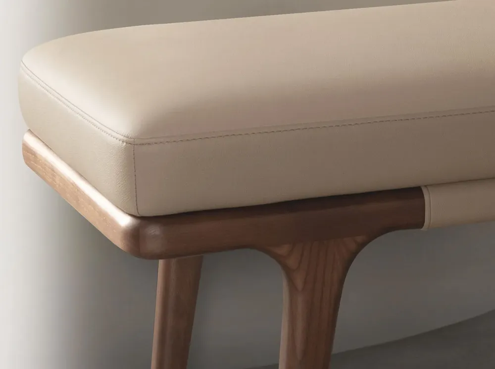 Bancs - Banc en simili cuir vison - ANGEL CERDÁ