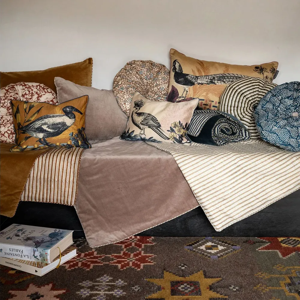 Fabric cushions - Bestiary cushion - LE MONDE SAUVAGE BEATRICE LAVAL