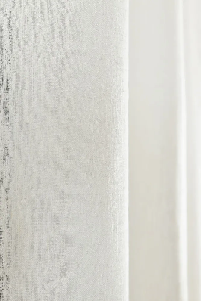 Curtains and window coverings - LINO Wide Width Sheer Curtain - Natural Collar - Grommet Panel - IPC DECO DELL'ARTE