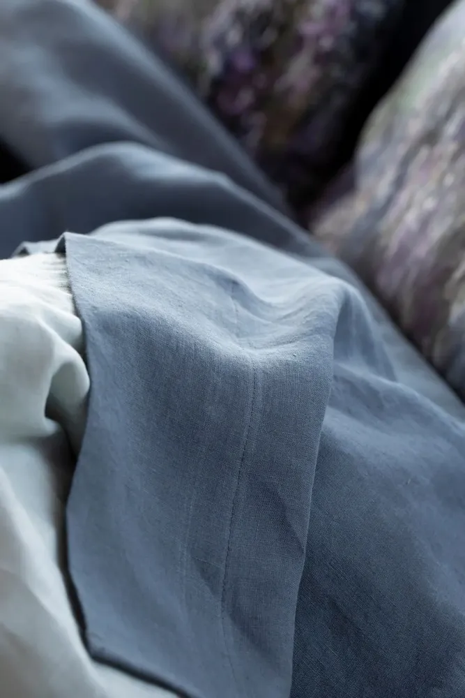 Linge de lit - GIUNONE – Housse de couette en pur lin avec 2 taies d’oreiller - NORA V