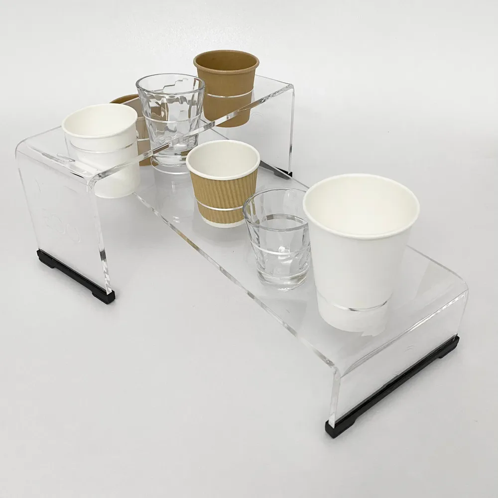 Tea and coffee accessories - Dual tray set for 8 coffee cups or glasses - Missorium Duo - EGOUNDESIGN