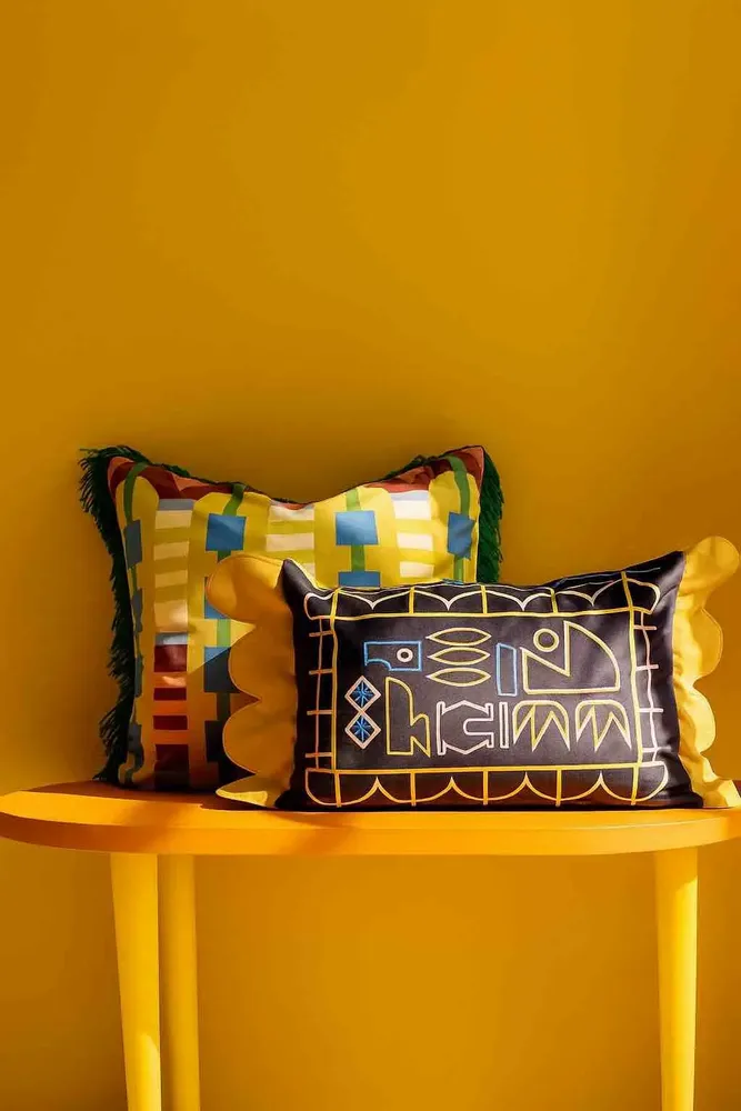 Comforters and pillows - Egypt Decorative Velvet Pillow - Embroidery - LULASCLAN