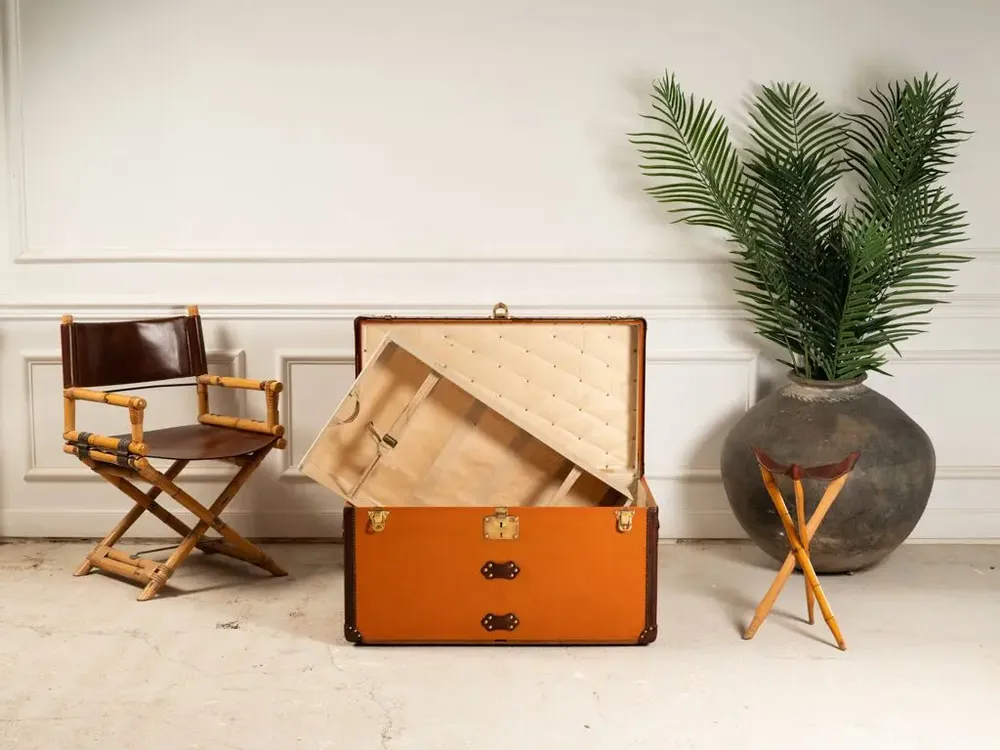 Decorative objects - Malle Louis Vuitton Orange - BAGAGE COLLECTION