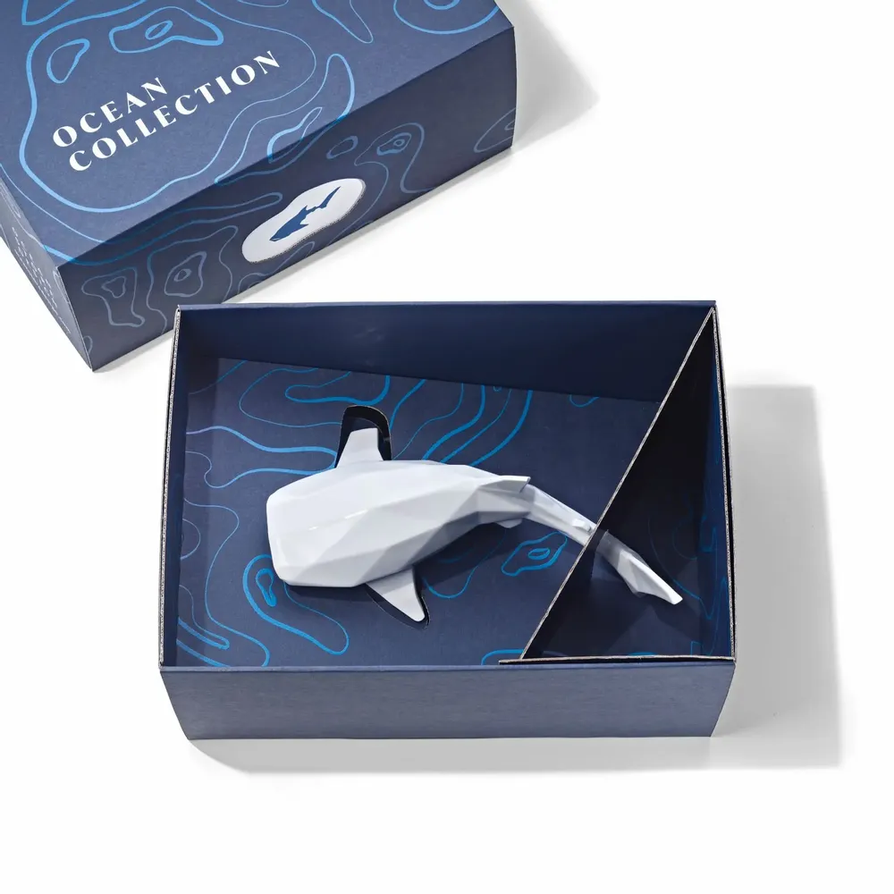 Objets design - Sculpture en porcelaine – Requin-Baleine Blanc - OCEANSTORE DESIGN