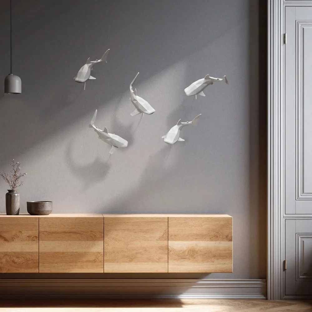 Objets design - Sculpture en porcelaine – Requin-Baleine Blanc - OCEANSTORE DESIGN