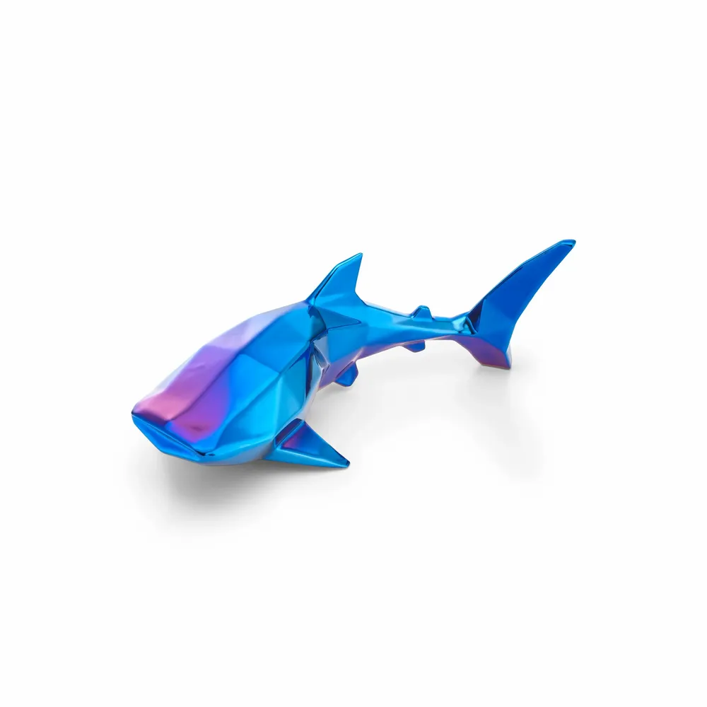 Sideboards - Porcelain Whale Shark Sculpture – Blue - OCEANSTORE DESIGN