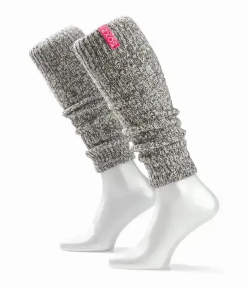 Chaussettes - Chaussettes - Originals, jambières, laine grise, bubble gum, taille unique - SOXS.CO