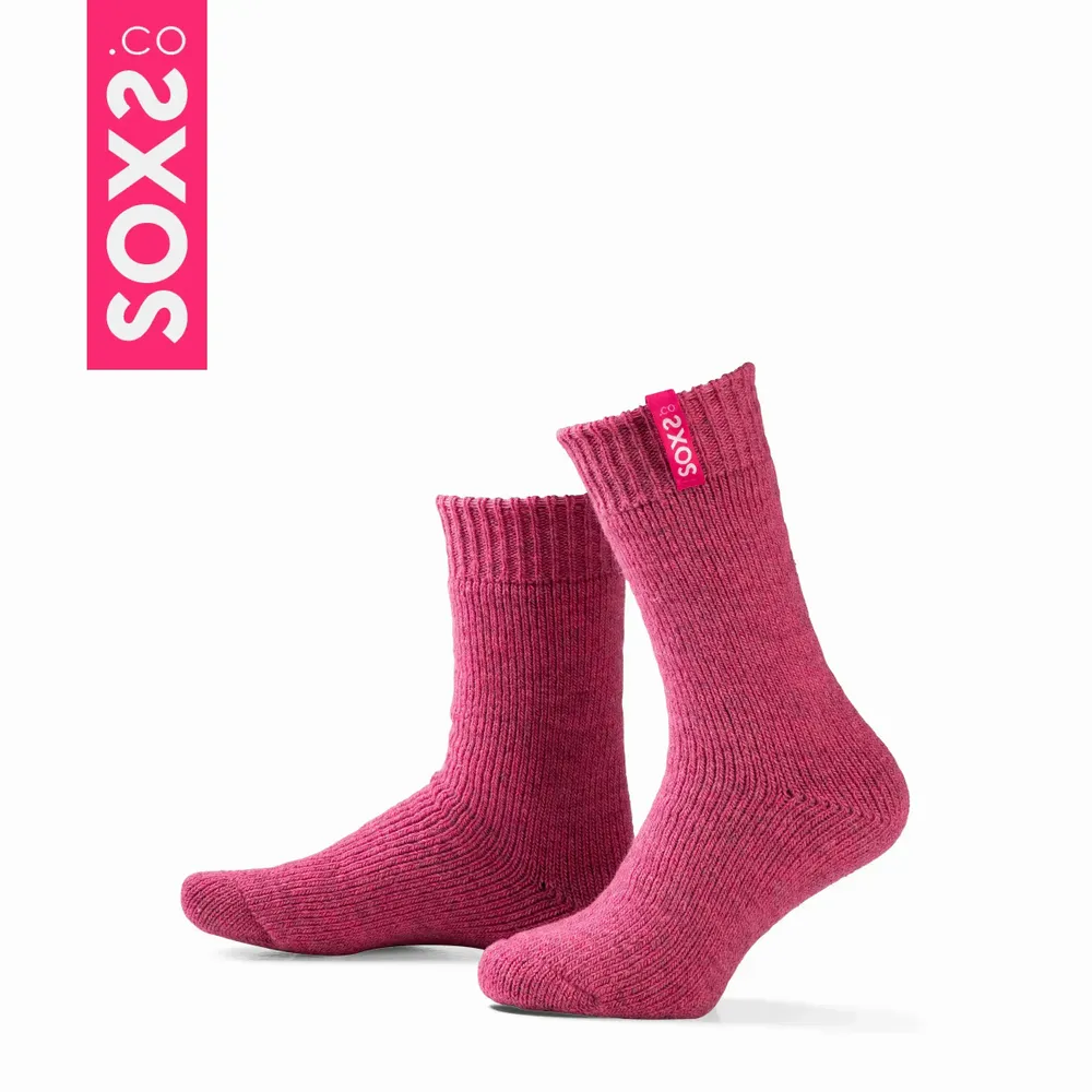 Socks - Socks - ColdProof, medium, pink wool, desert rose, 37-41 - SOXS.CO