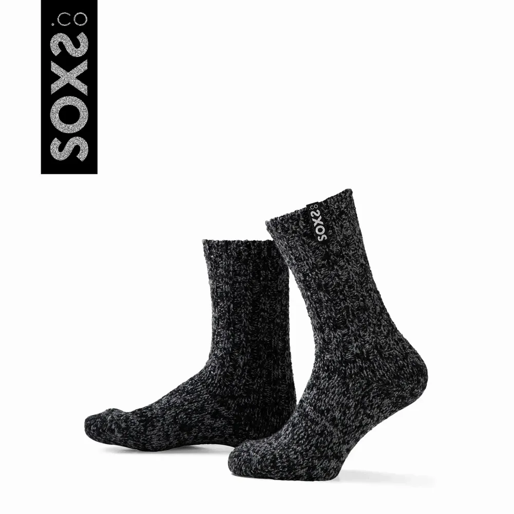 Socks - Socks - Originals, medium, dark grey wool, silver star, 37-41 - SOXS.CO