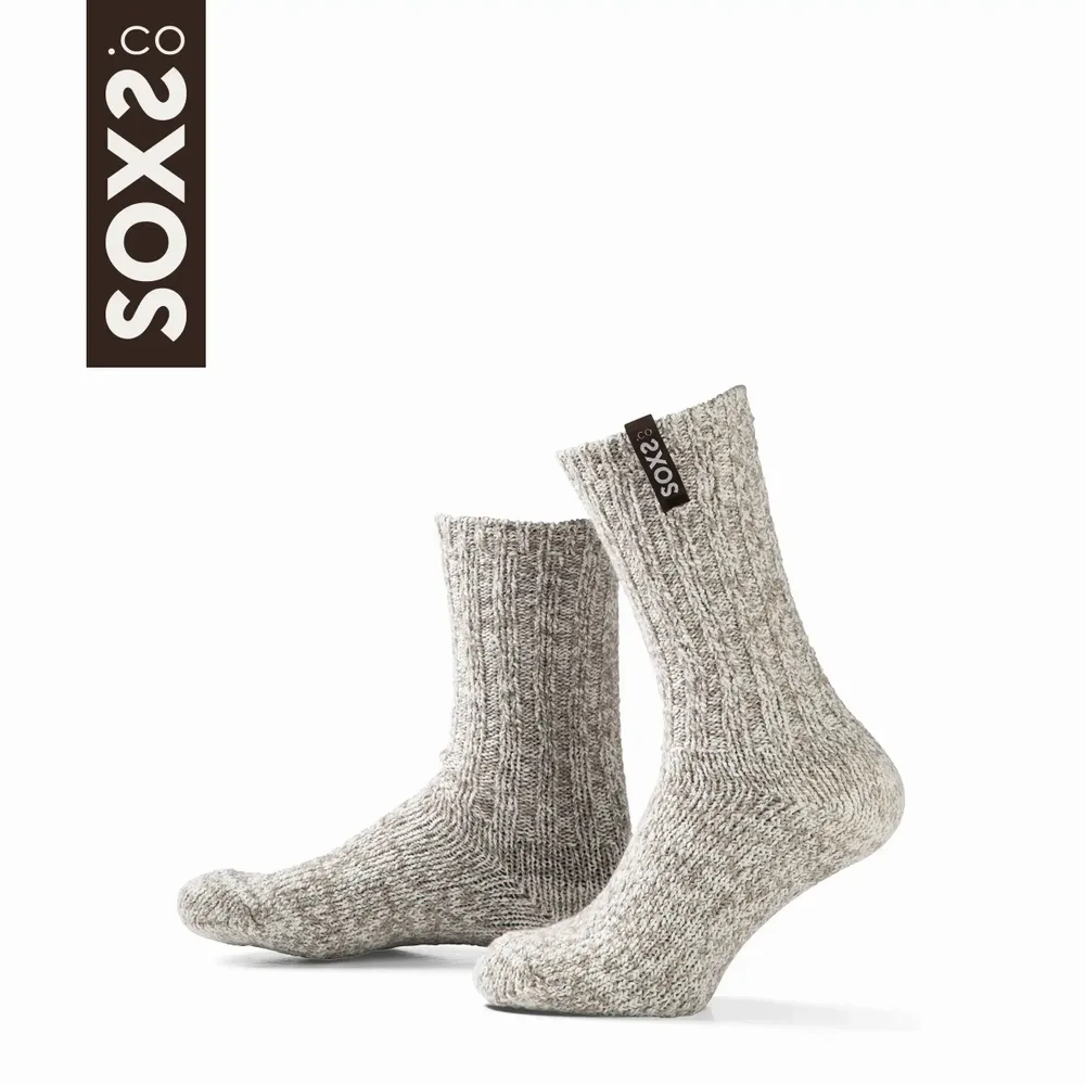 Chaussettes - Chaussettes - Originals, moyen, laine beige, chestnut, 42-46 - SOXS.CO