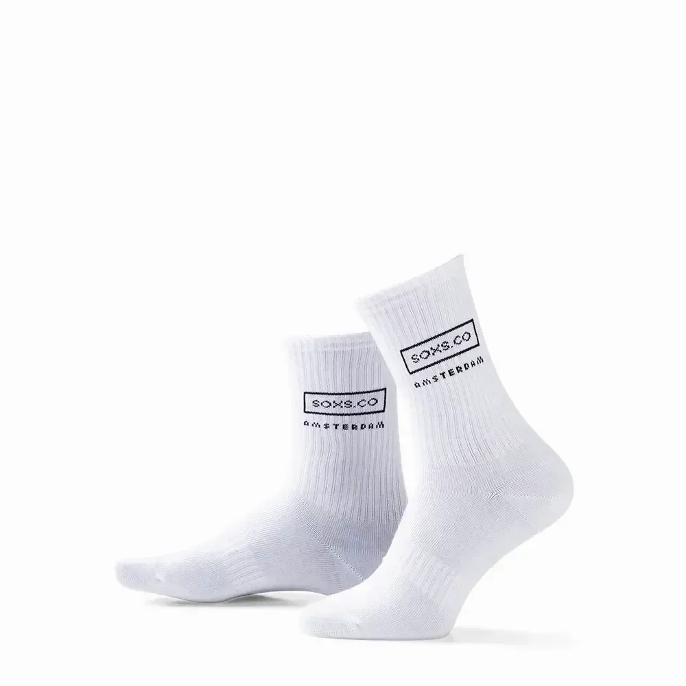 Chaussettes - Chaussettes - Sport, moyen, coton, blanc, 42-46 - SOXS.CO