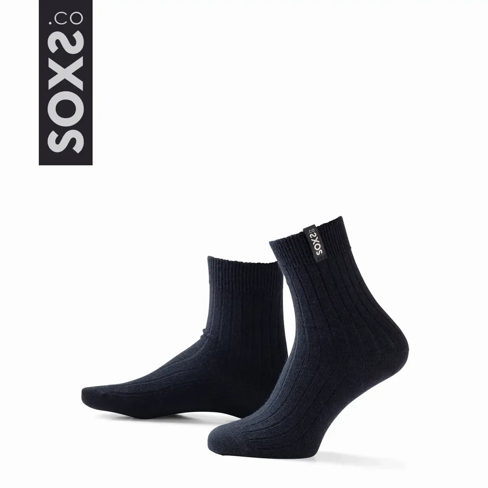 Socks - Socks - FineWool, medium, navy blue wool, monaco blue, 42-46 - SOXS.CO