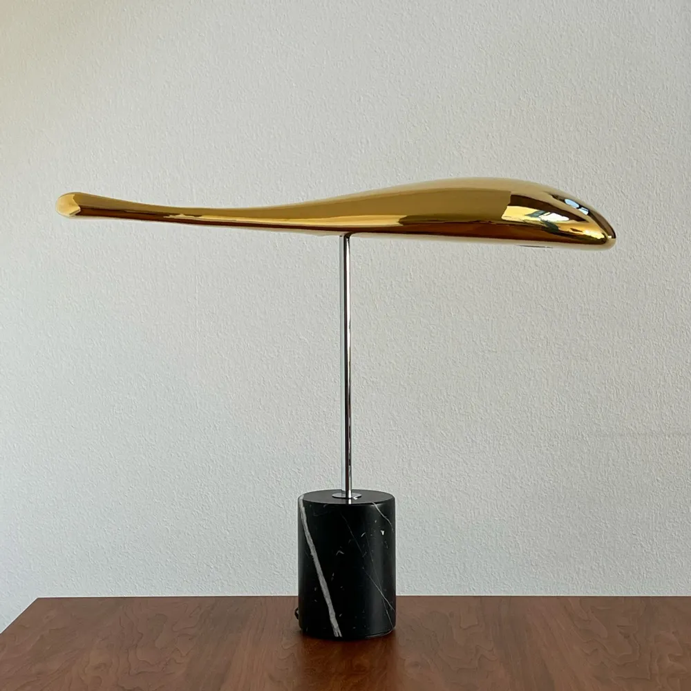 Table lamps - Flying Fish Table and Desk Lamp - Gold - SOFTICATED
