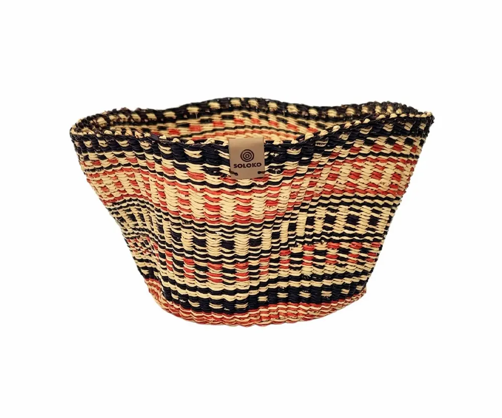 Poubelles pour salle de bain - Panier Sitso Wave petit | Panier de rangement | Sculptur | rouge brun - SOLOKO