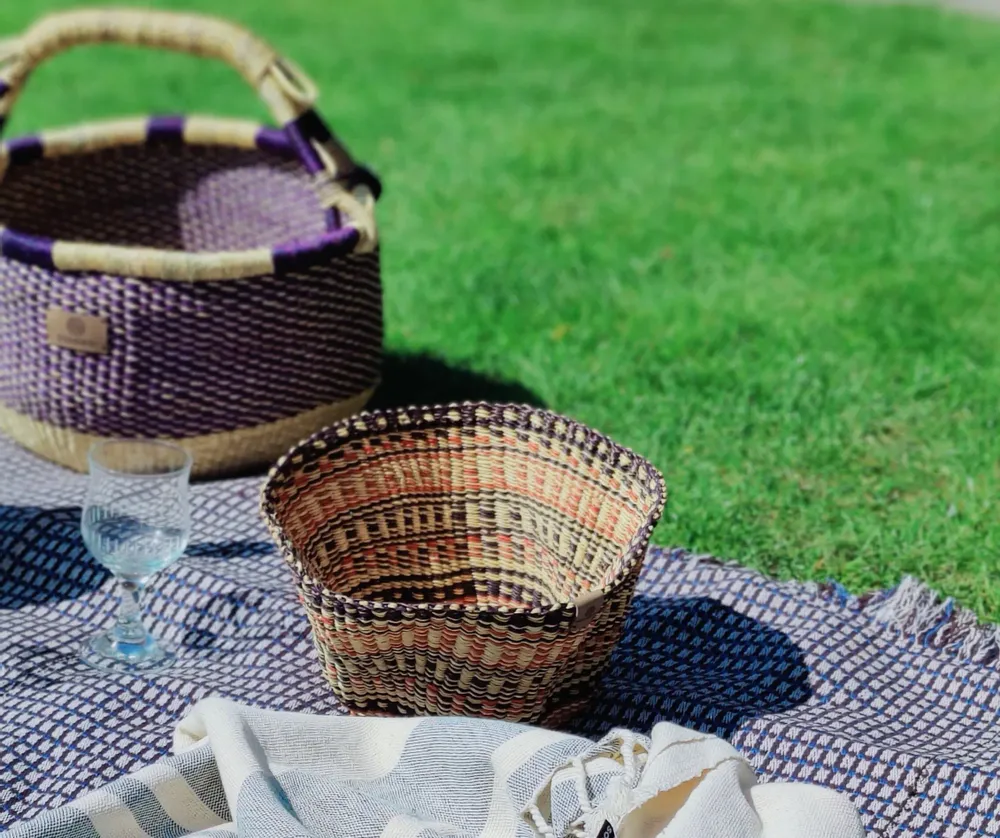 Poubelles pour salle de bain - Panier Sitso Wave petit | Panier de rangement | Sculptur | rouge brun - SOLOKO