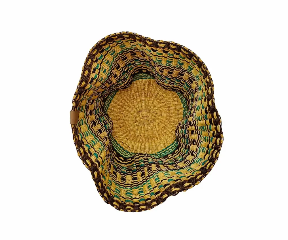 Objets de décoration - Panier Sitso Wave petit | Panier de rangement | Sculptur | bleu brun - SOLOKO