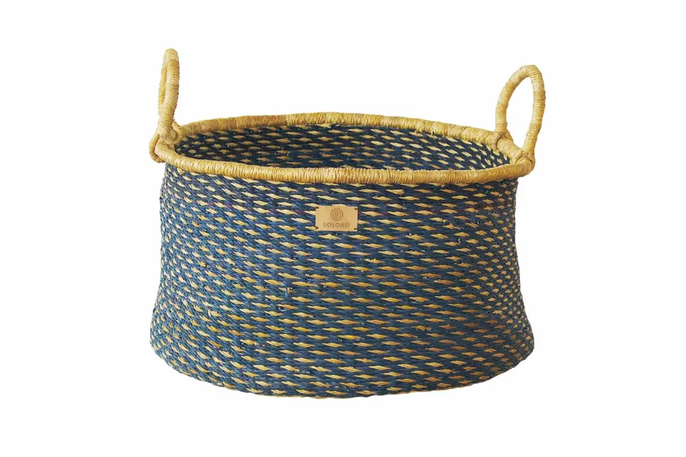 Laundry baskets - Enyo Storage Basket | Floor Basket | Blue - SOLOKO