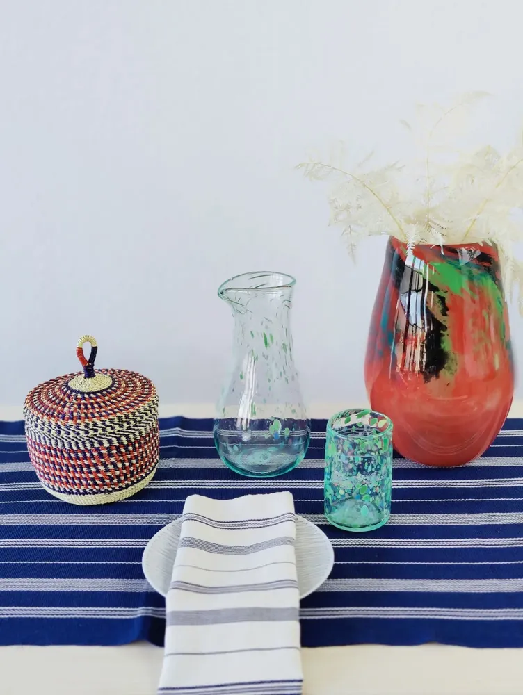 Corbeilles - Nunya Panier à couvercle | Panier de rangement petit | Rouge bleu - SOLOKO