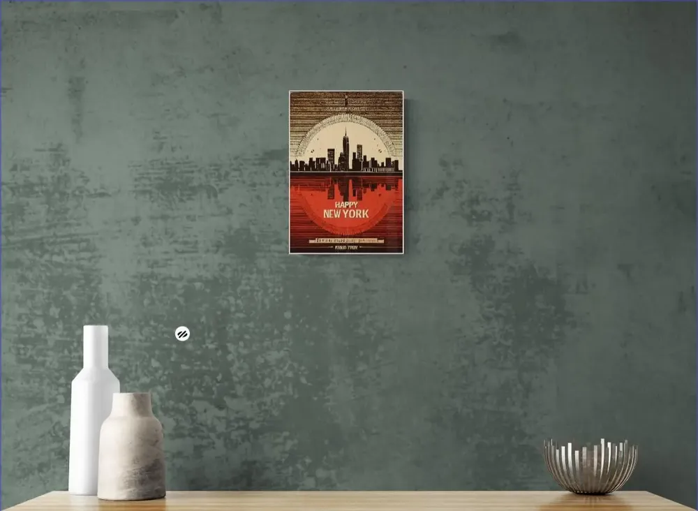 Affiches - Fine Art Print A4 Happy New York Poster - EME CULTURE ART