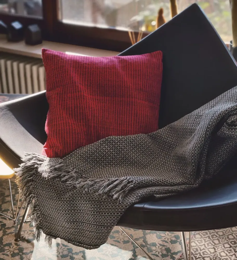 Throw blankets - Handwoven Blanket | Ability Green Gray | Handmade Throw | Kente - SOLOKO