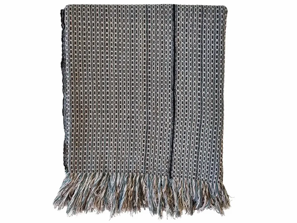 Throw blankets - Handwoven Blanket | Ability Green Gray | Handmade Throw | Kente - SOLOKO
