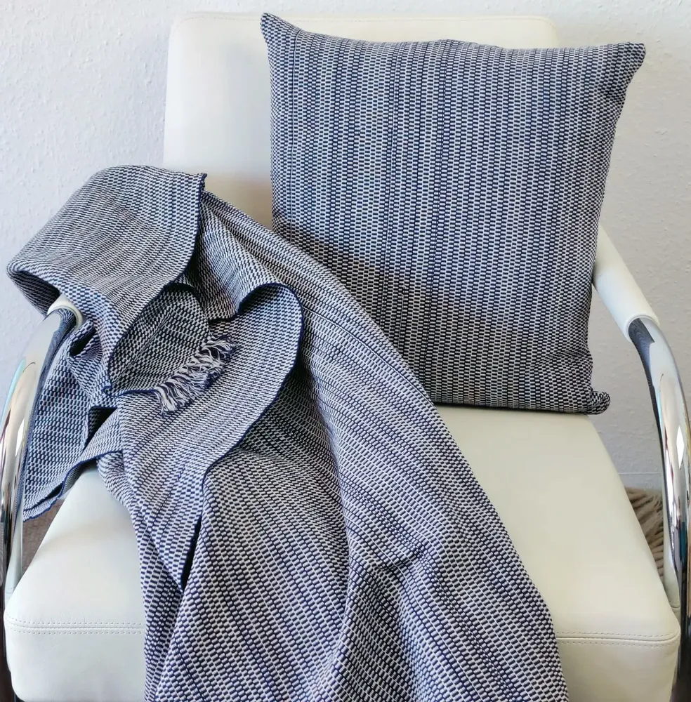 Throw blankets - Handwoven Blanket | Two is One Royal Blue | Handmade Throw | Kente - SOLOKO