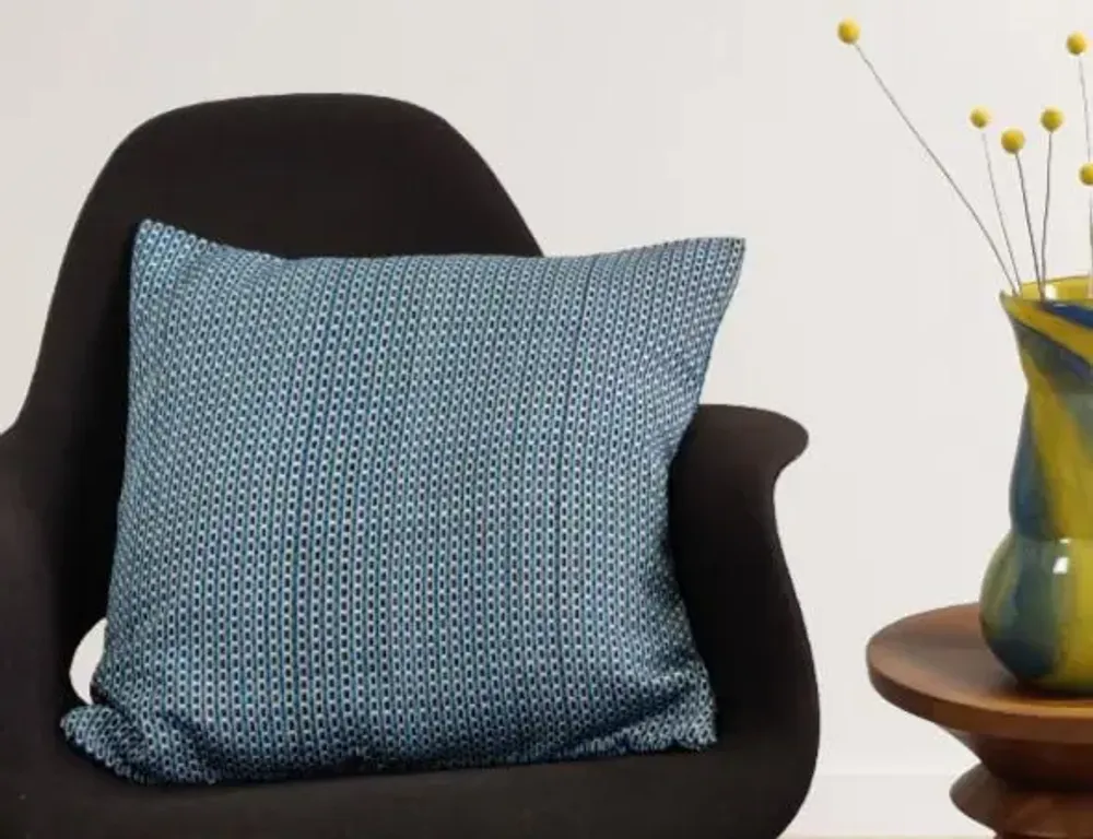Fabric cushions - Cushion Cover Handwoven | Ability blue, turquoise - SOLOKO