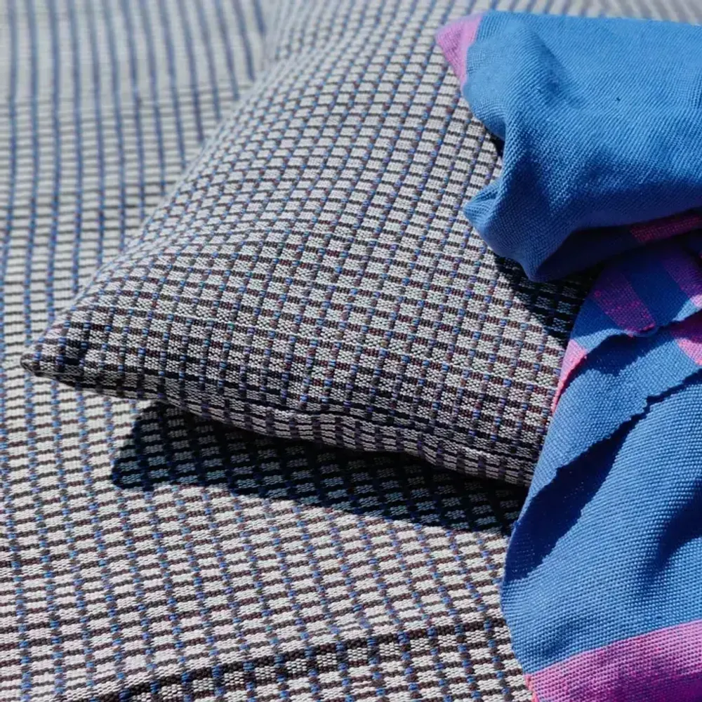 Coussins textile - Housse de coussin tissée à la main | Ability skyblue brown - SOLOKO