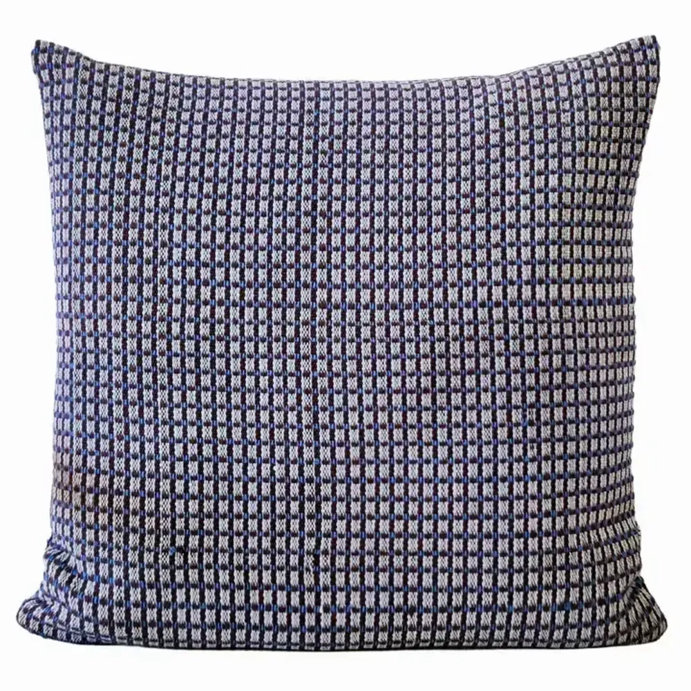 Coussins textile - Housse de coussin tissée à la main | Ability skyblue brown - SOLOKO