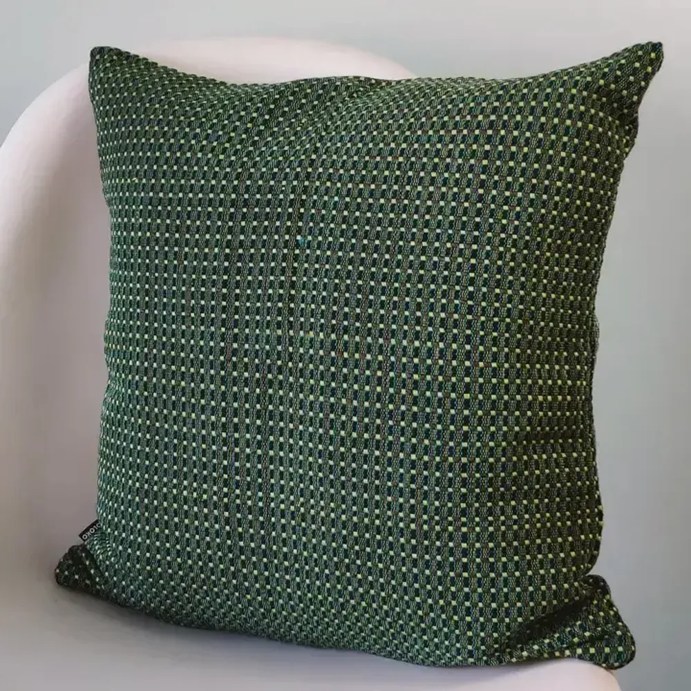 Coussins textile - Housse de coussin tissée à la main | Ability vert, turquoise - SOLOKO