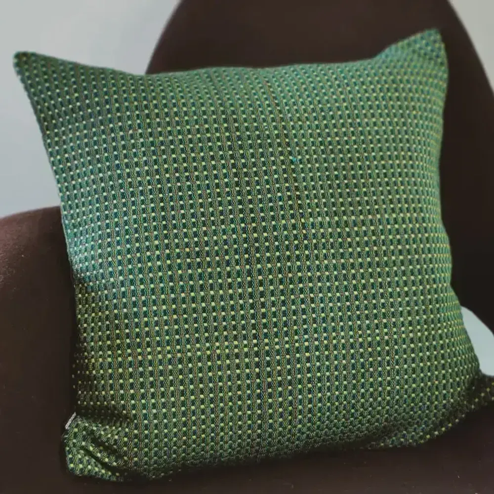 Coussins textile - Housse de coussin tissée à la main | Ability vert, turquoise - SOLOKO
