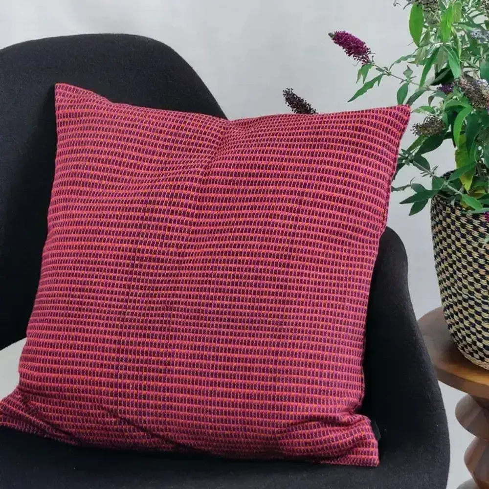 Coussins textile - Housse de coussin tissée à la main | Ability rouge, orange, rose - SOLOKO