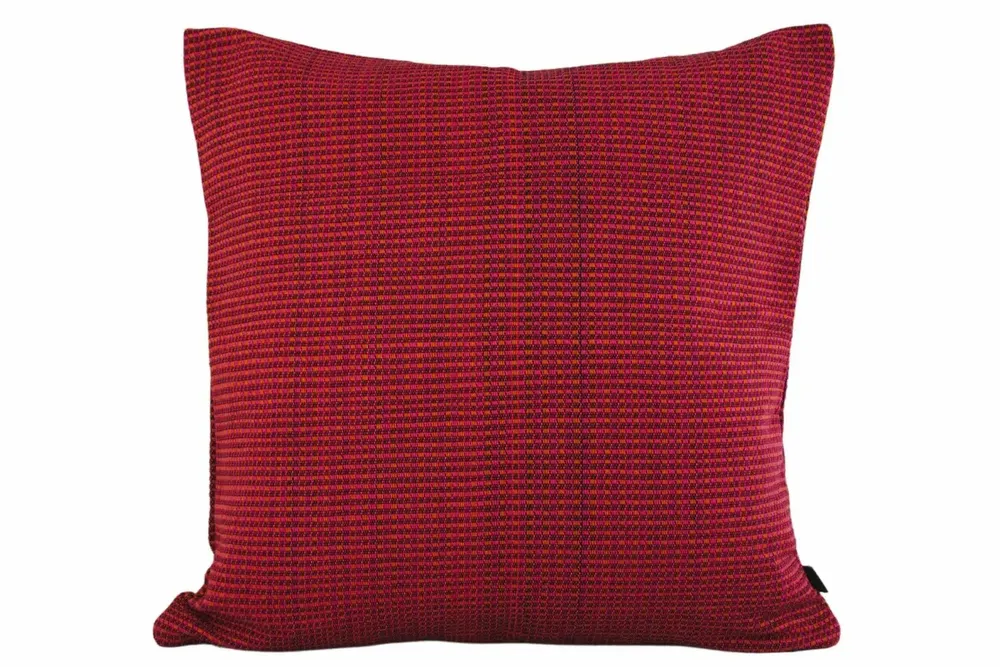 Fabric cushions - Cushion Cover Handwoven | Ability pink, orange, wine red - SOLOKO