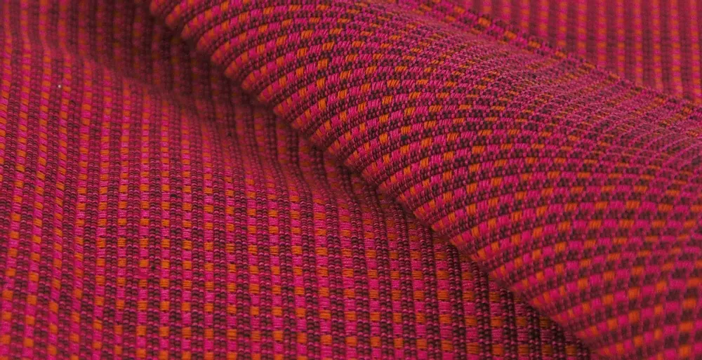 Fabric cushions - Cushion Cover Handwoven | Ability pink, orange, wine red - SOLOKO