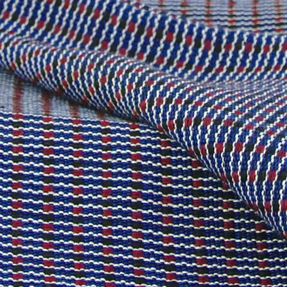 Coussins textile - Cushion Cover Handwoven | Ability wine red, blue, black - SOLOKO