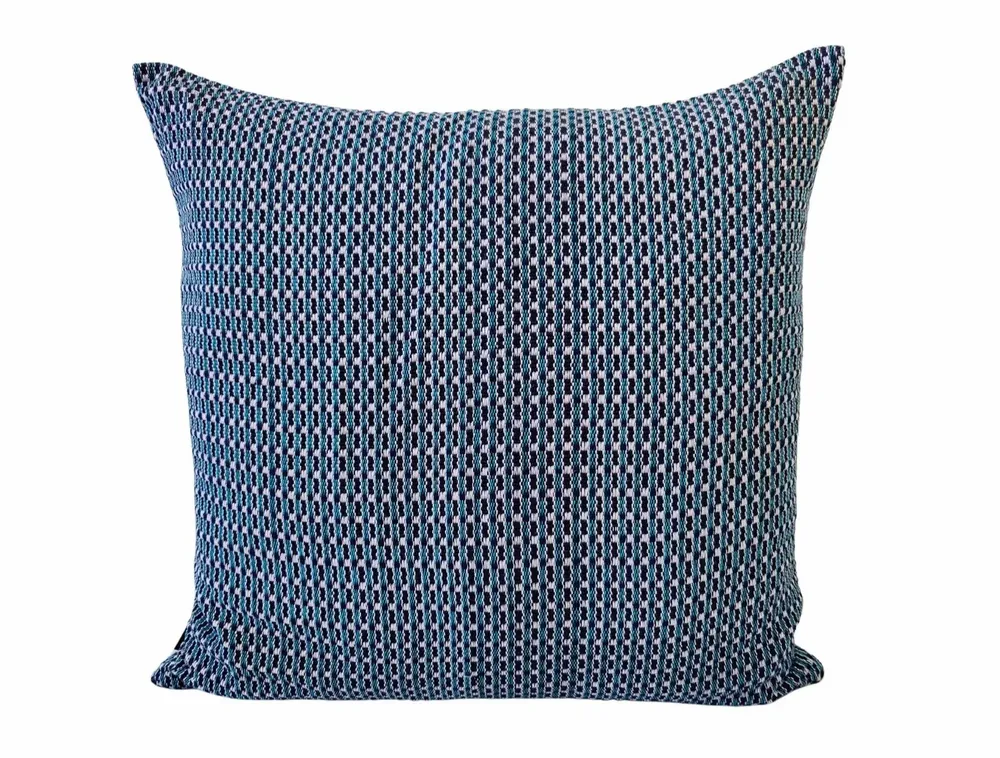 Fabric cushions - Cushion Cover Handwoven | Ability blue, turquoise - SOLOKO