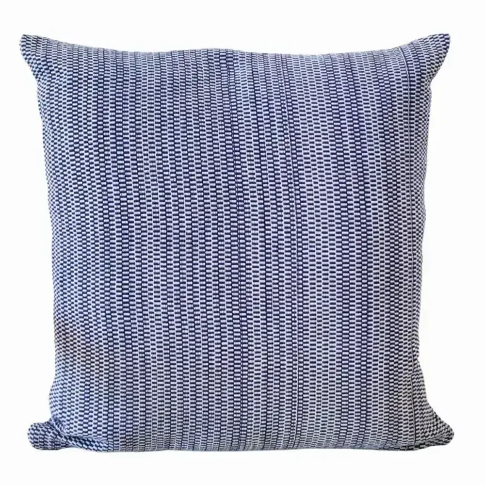 Coussins textile - Housse de coussin tissée à la main | Two is One bleu, beige - SOLOKO