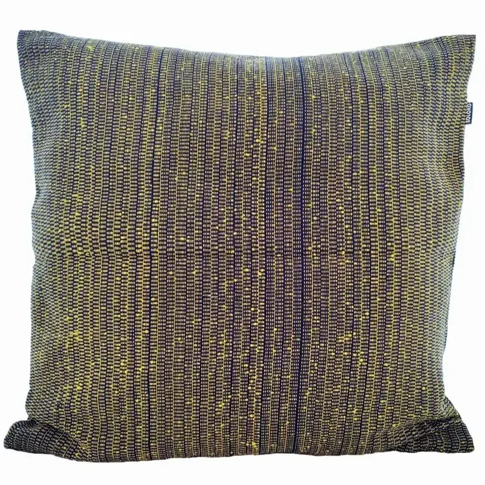 Coussins textile - Housse de coussin tissée à la main | Two is One bleu jaune - SOLOKO