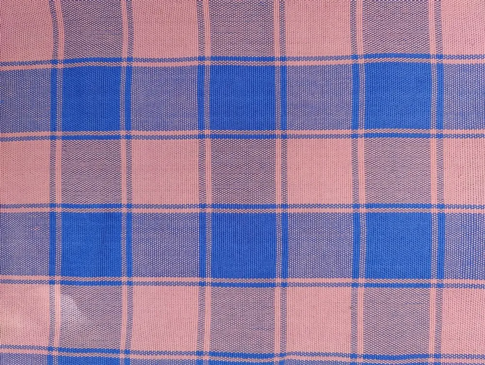 Nappes - Kevi Nappe tissée à la main en coton | Bleu ciel, rose - SOLOKO