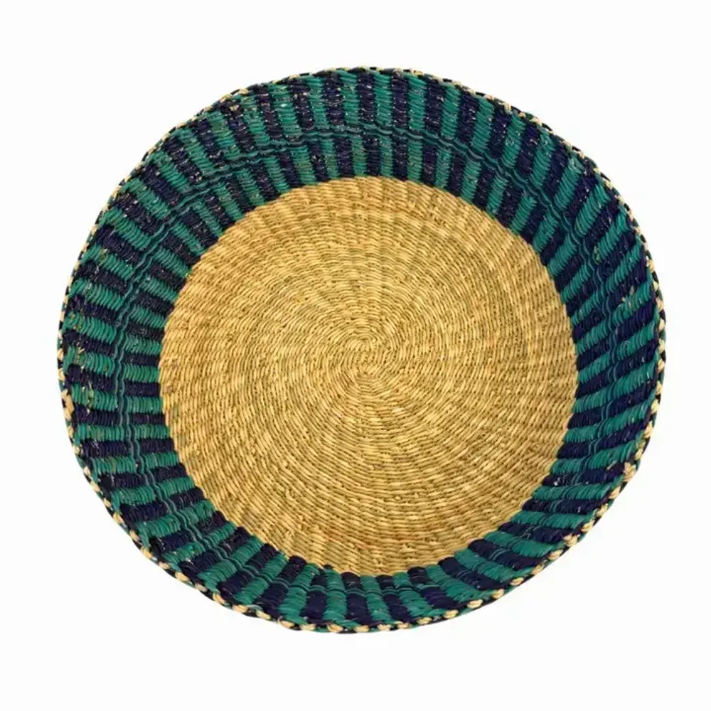 Corbeilles - Venyo Small - Panier de table tissé | Panier de rangement | Turquoise - SOLOKO