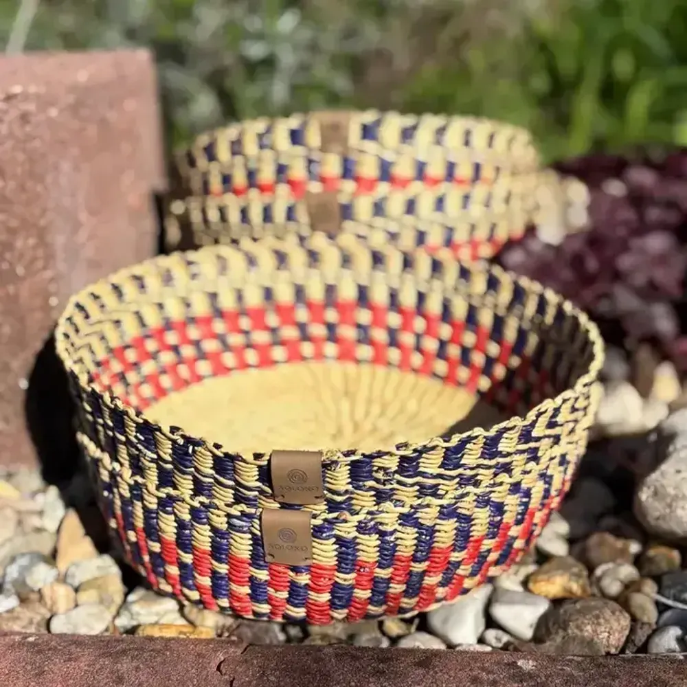 Corbeilles - Venyo Small - Panier de table tissé | Panier de rangement | Rouge - SOLOKO