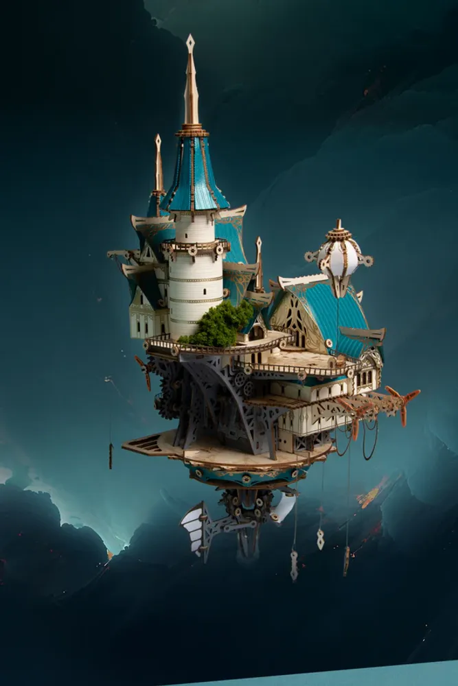 Cadeaux - Fantasy Steam Castle - White/Blue - VCL CORP