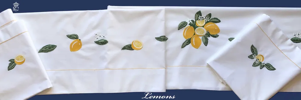 Linge de lit - CITRONS - LINHO DO CASTELO - LIN DE CHATEAU