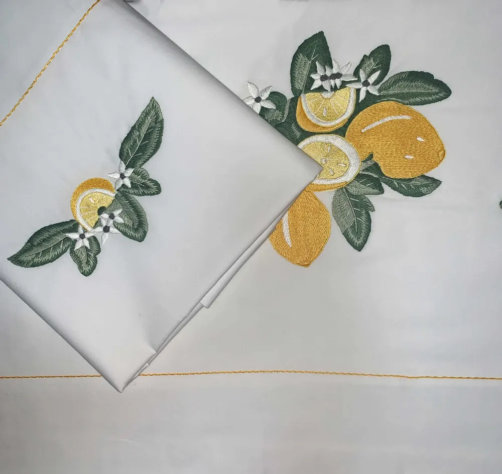 Linge de lit - CITRONS - LINHO DO CASTELO - LIN DE CHATEAU