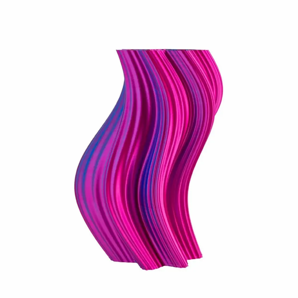 Aménagements pour bureau - Vase "Heat wave" | multicolore, rose et bleu - AUURA