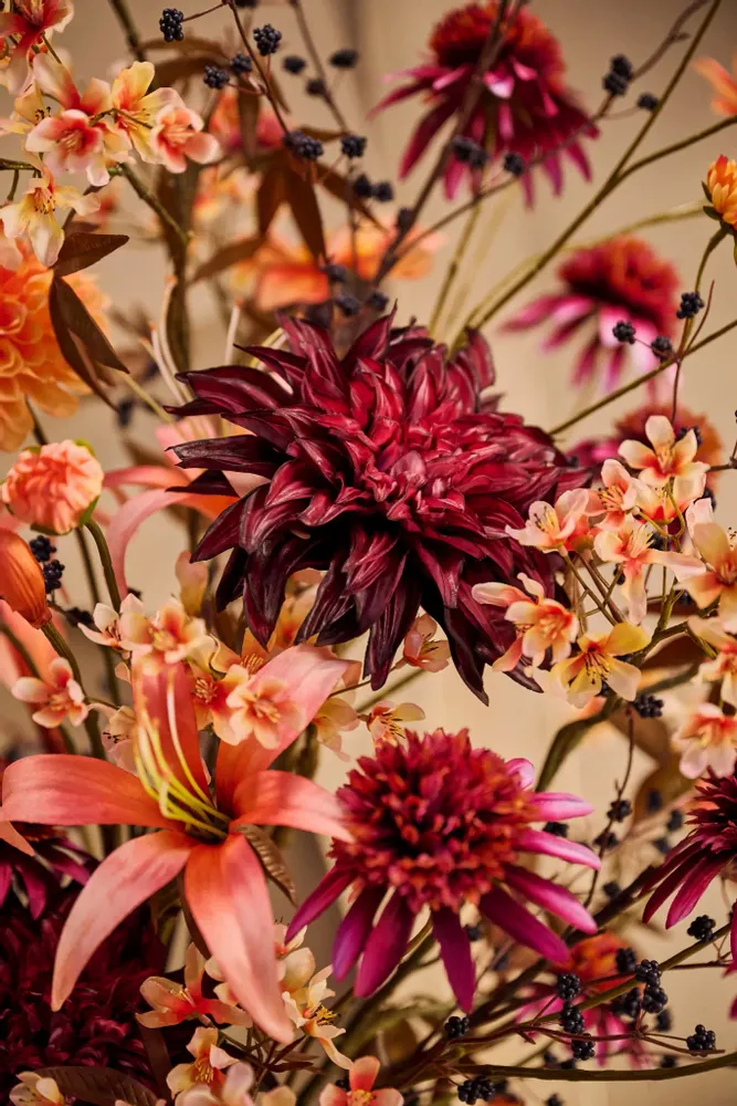 Décorations florales - Mélange saisissant de fleurs automnales artificielles - SILK-KA BV