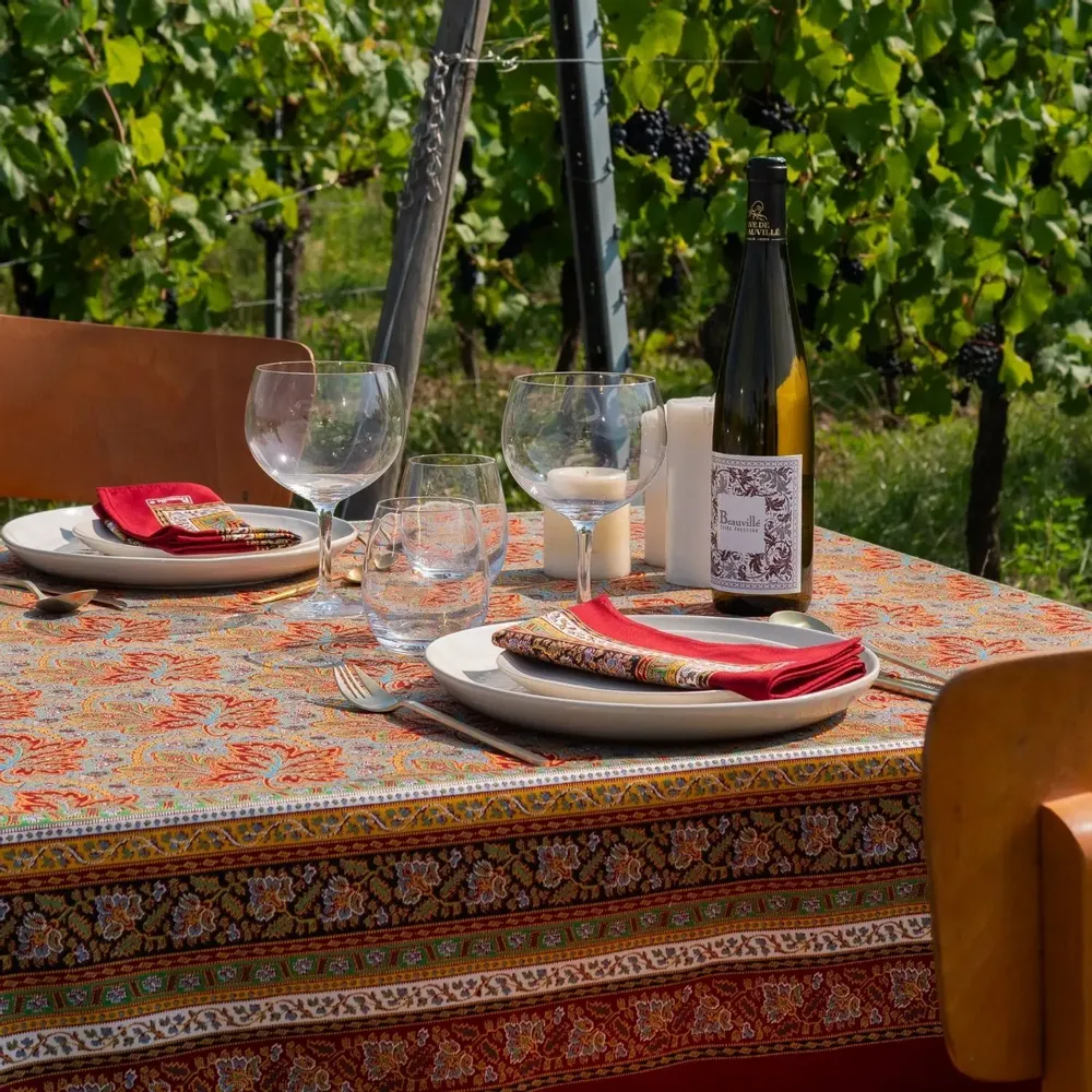 Linge de table textile - Nappe Feuilles de vigne - BEAUVILLÉ