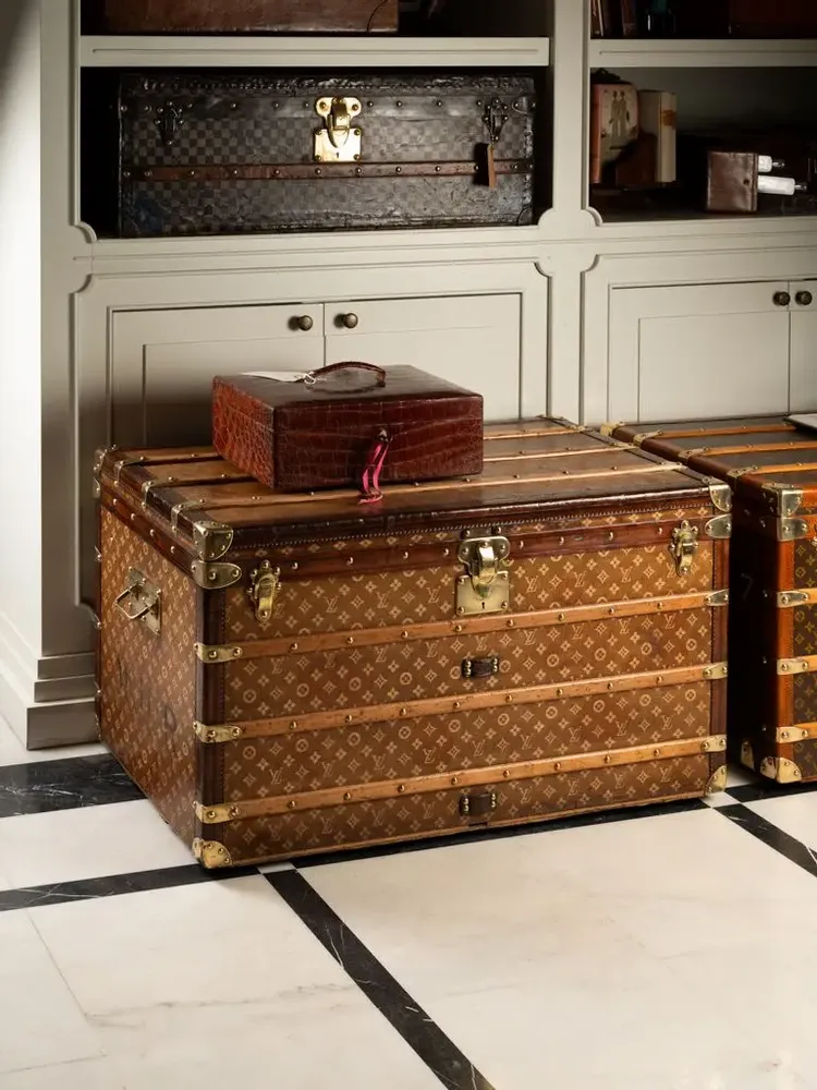 Objets de décoration - Malle Courrier "Jacquard" - BAGAGE COLLECTION