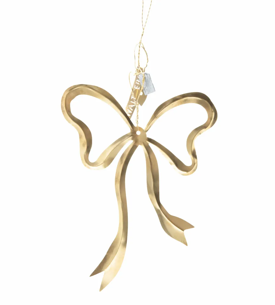 Christmas garlands and baubles - Cute bow brass - WALTHER & CO.