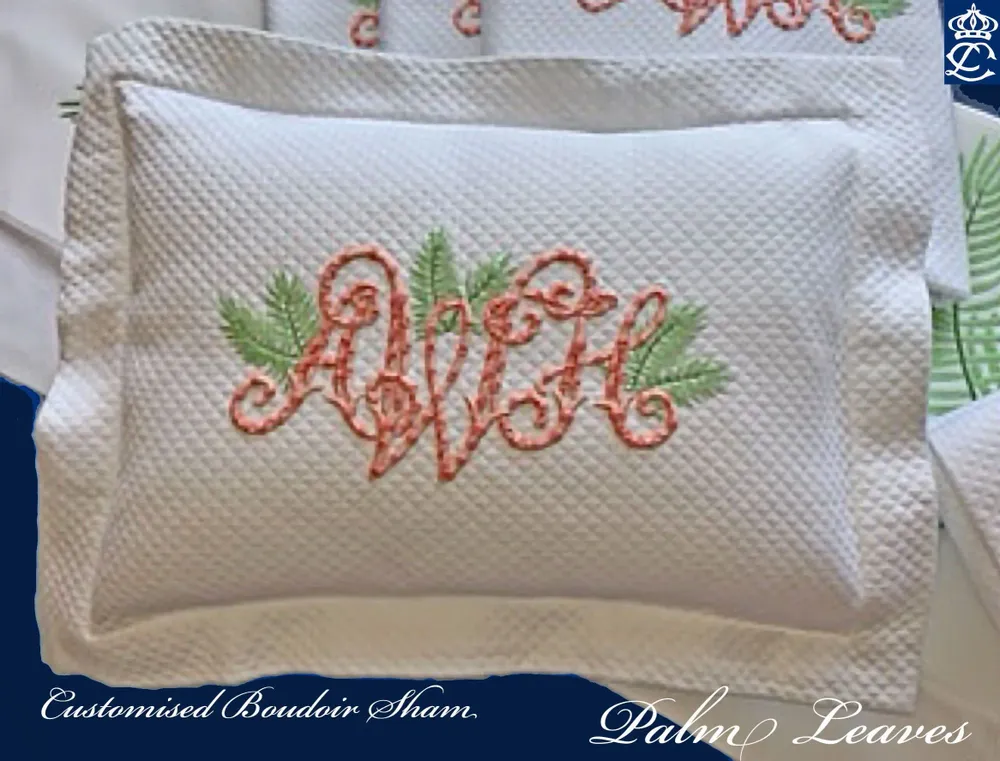 Linge de lit - FEUILLES DE PALMIER KERRI - LINHO DO CASTELO - LIN DE CHATEAU